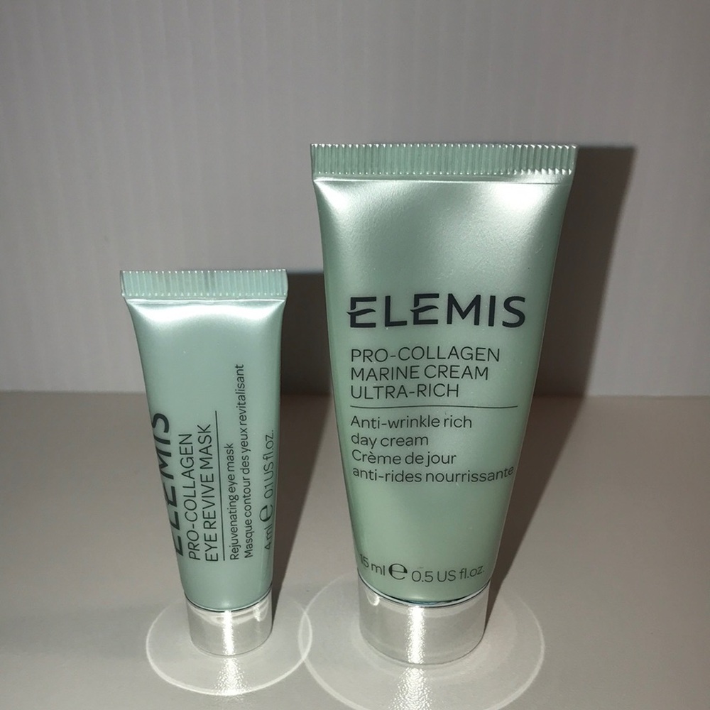 Elemis Pro-Collagen Marine Cream 0.5oz & Pro-Collagen eye revive mask 0.1oz NEW